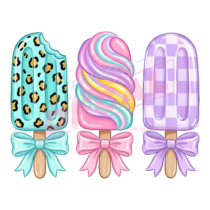 Printed Decal - Preppy Popsicle Cream #526