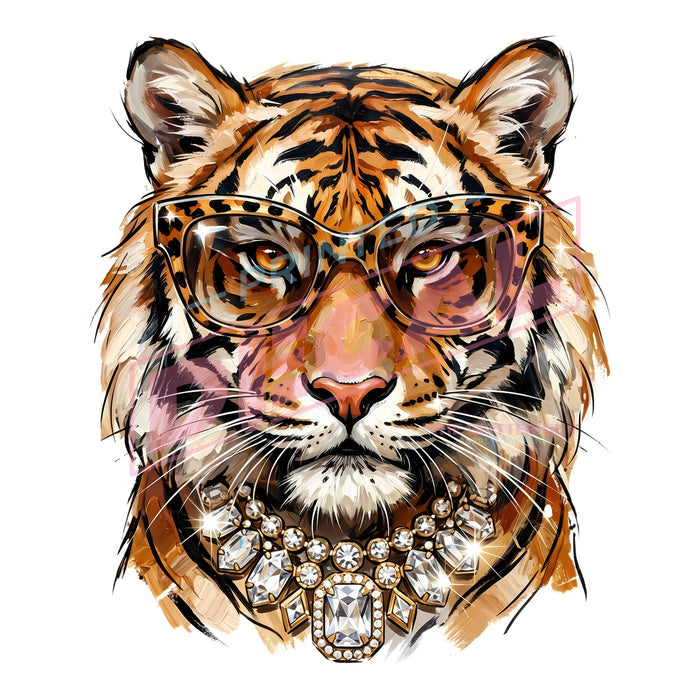 Printed Decal - Glam Tiger #533