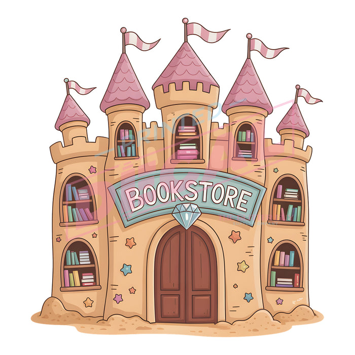 Printed Decal - Book Castle #538