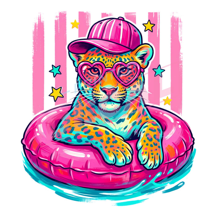 Printed Decal - Summer Leopard Pool #544