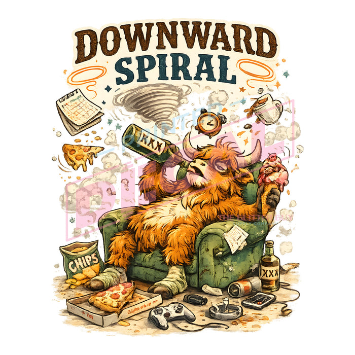 Printed Decal - Downward Spiral Highland #545