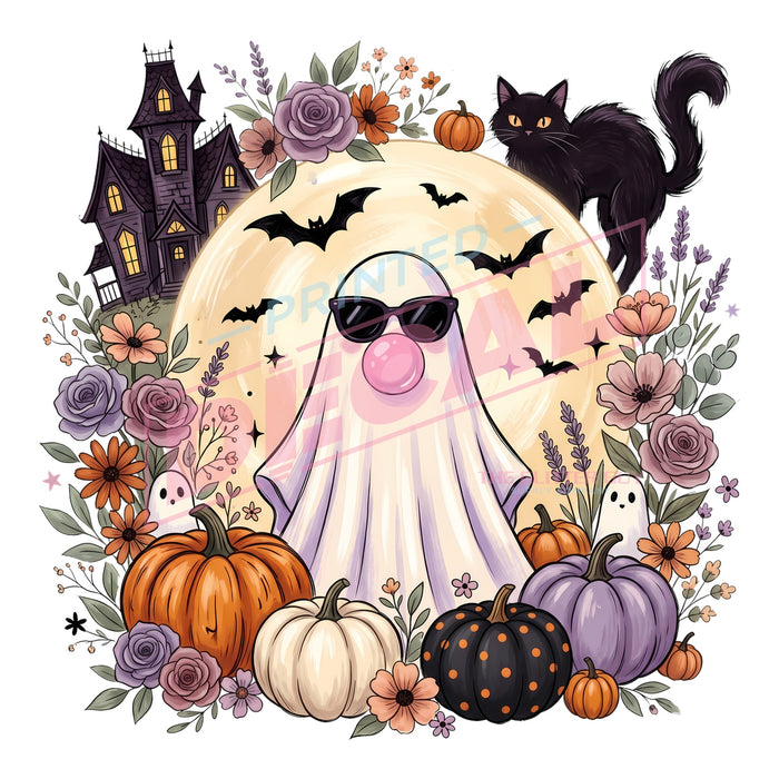 Printed Decal - Spooky Halloween Preppy #561