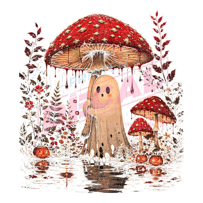 Printed Decal - Mushroom Ghost #576