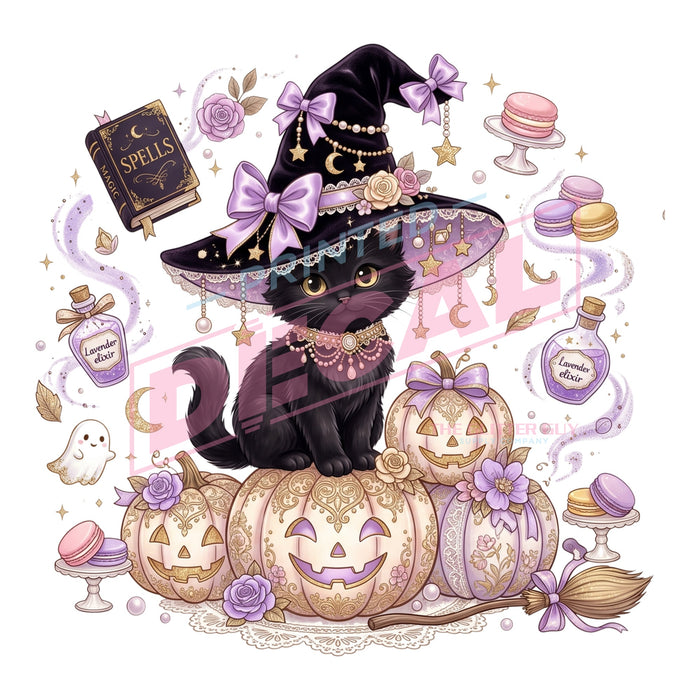 Printed Decal - Witchy Kitten #582