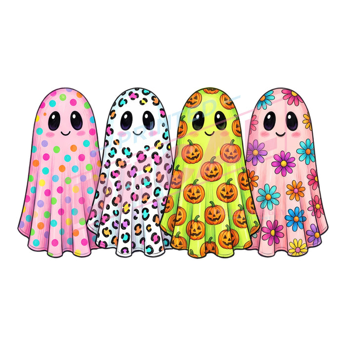 Printed Decal - Colorful Halloween Ghost #584