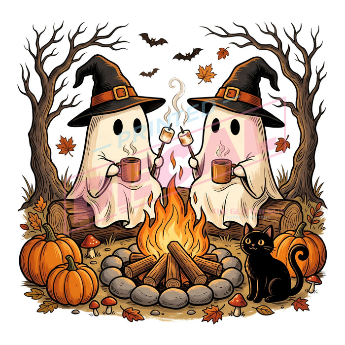 Printed Decal - Camping Ghosts #590