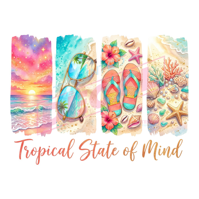 Printed Decal - Tropical State Of Mind #604