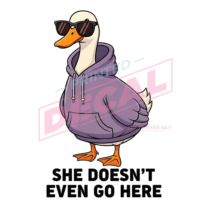 Printed Decal - She Doesn't Go Here #638
