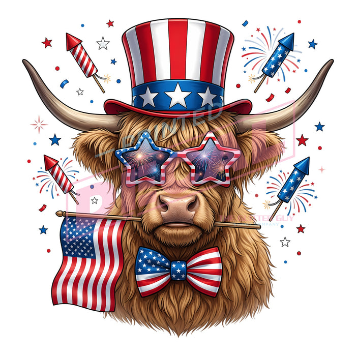 Printed Decal - Red White Highland #647