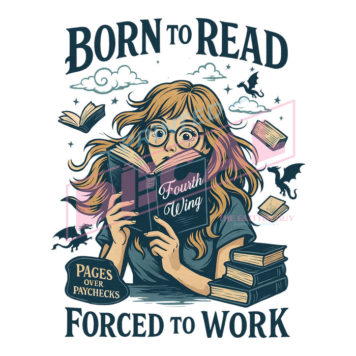 Printed Decal - Born To Read #652