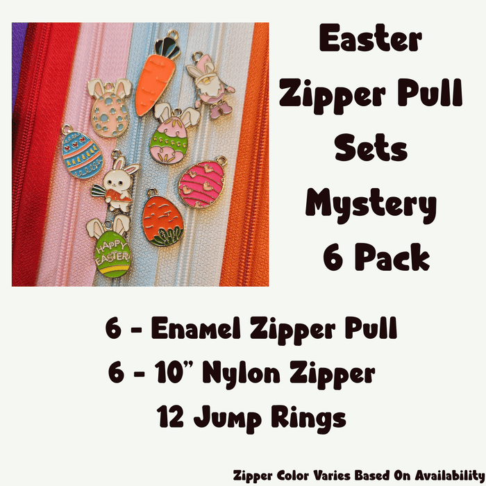 Zipper Pull Nylon Zipper Set - Easter Mystery Six Pack
