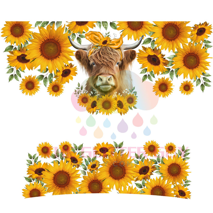 40 oz Tumbler Wrap - UVDTF Ink Transfers - Floral Fringe