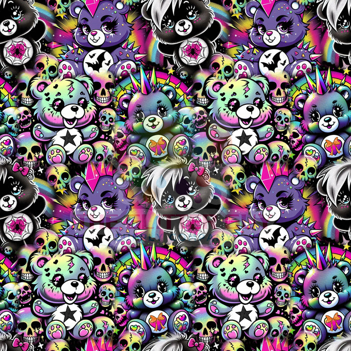 Printed Vinyl - Goth Care Bears 257