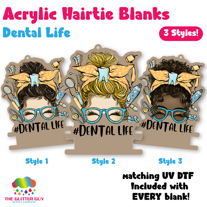 Dental Life acrylic hair tie holder keychain H-018