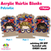 Patriotic acrylic hair tie holder keychain H-023
