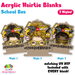 School Bus acrylic hair tie holder keychain H-026