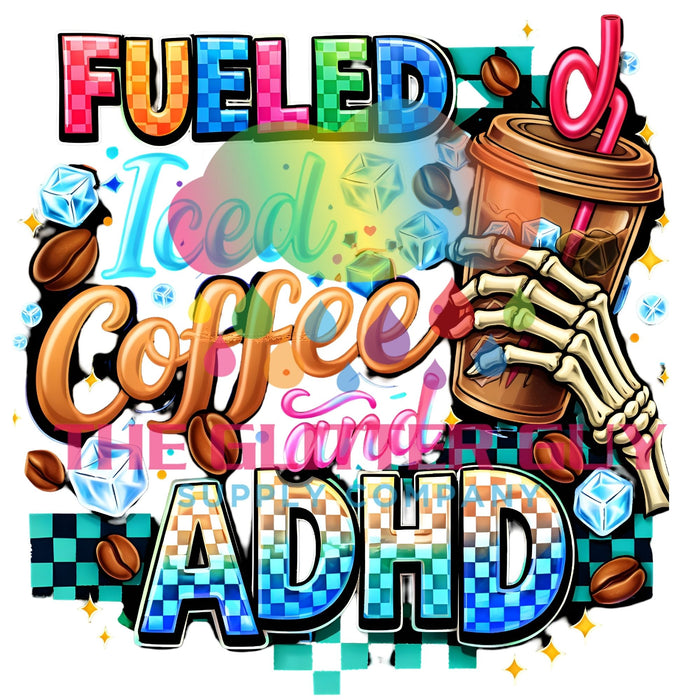 Printed Decal - Iced Coffee & ADHD