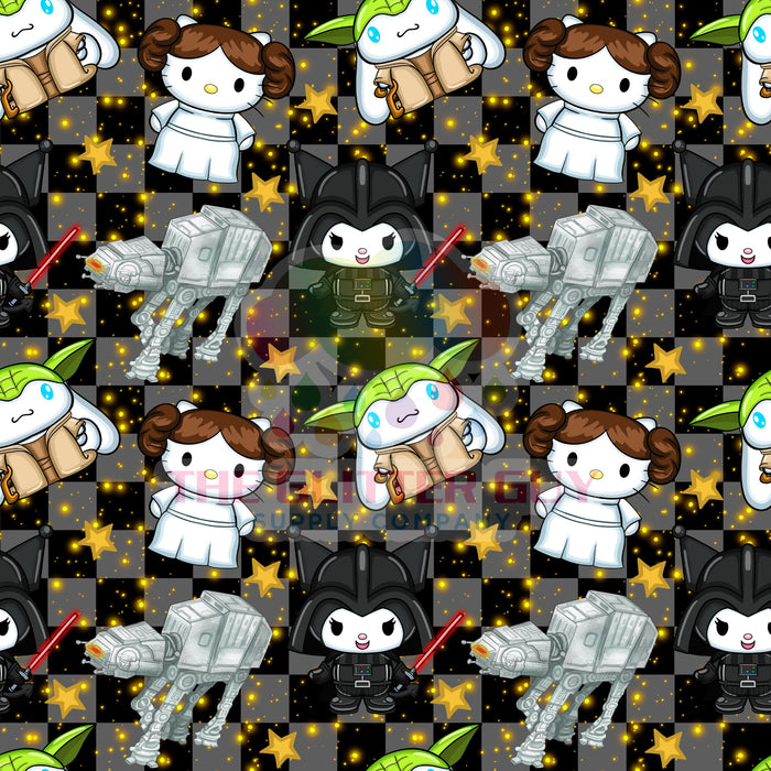 Printed Vinyl - Kitty Mashup Space 313