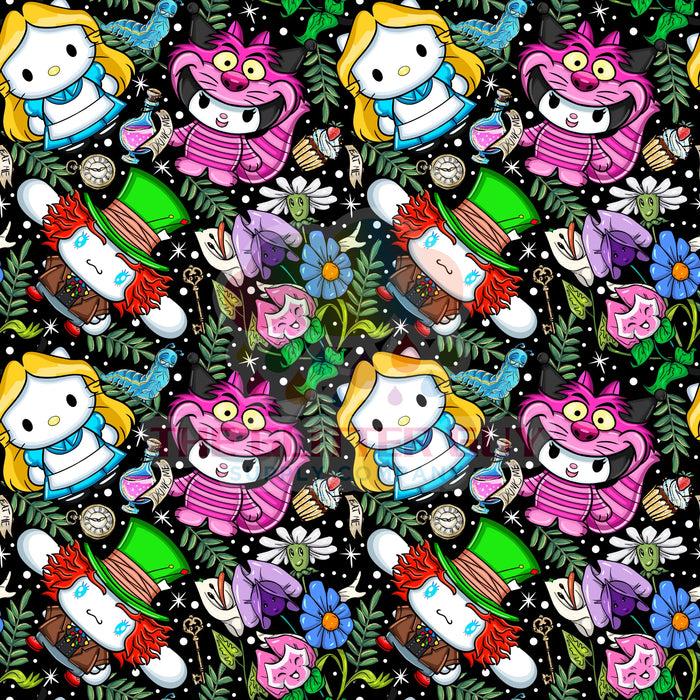 Printed Vinyl - Kitty Mashup Wonderland 319