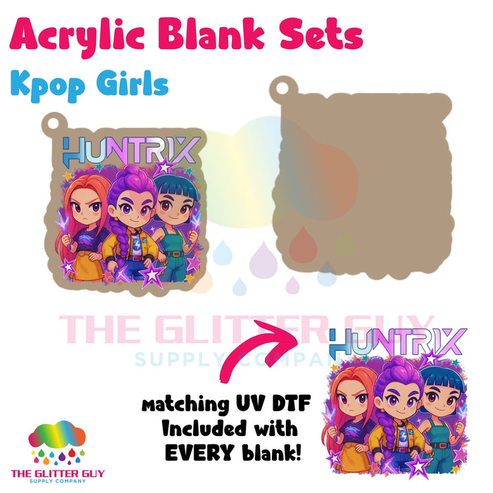 Acrylic Blank & Keychain Kit - Kpop Girls