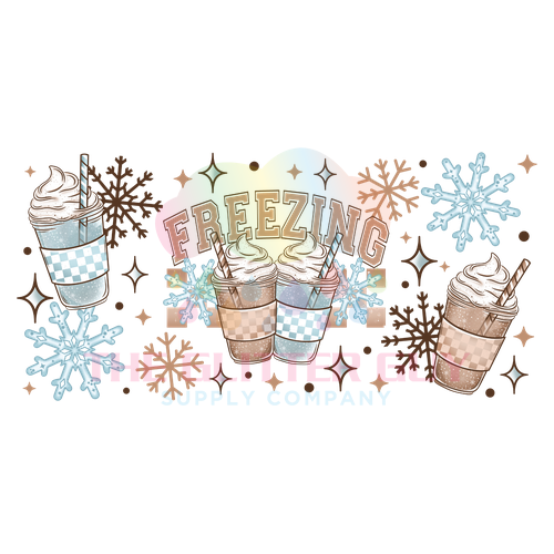 Libbey Can Wrap 16oz - UV DTF Ink Transfers | Freezing Coffee | from The Glitter Guy