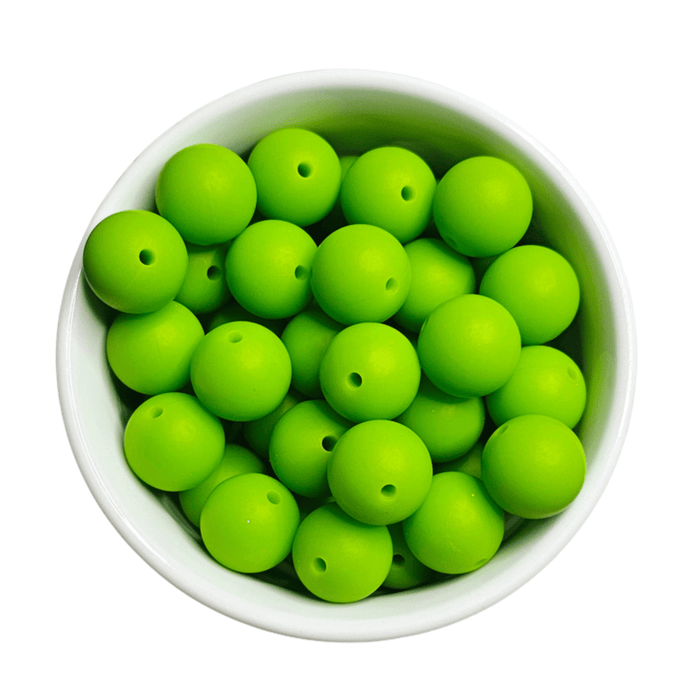 15mm Silicone Round Beads – 10 Pack