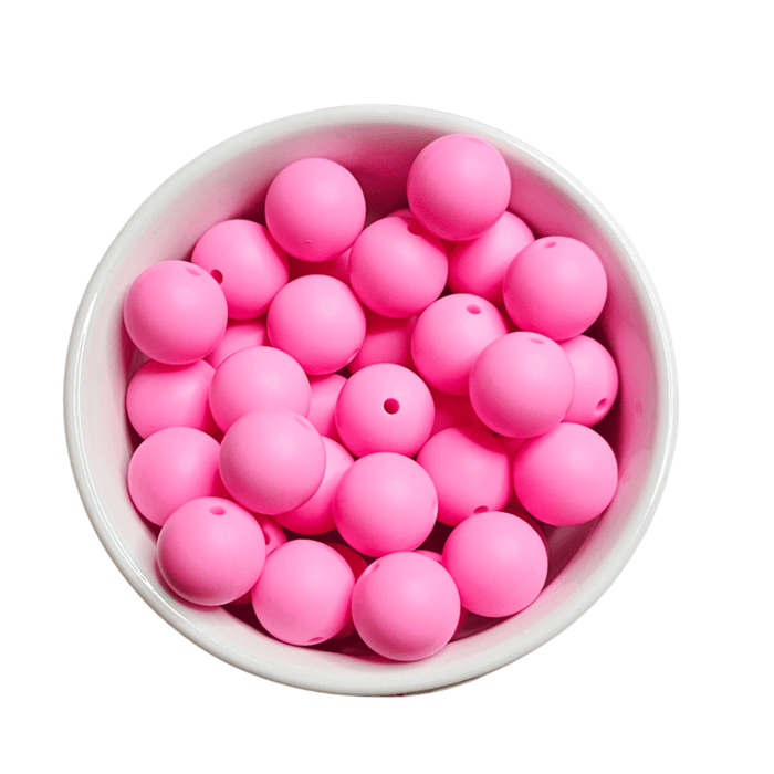15mm Silicone Round Beads – 10 Pack