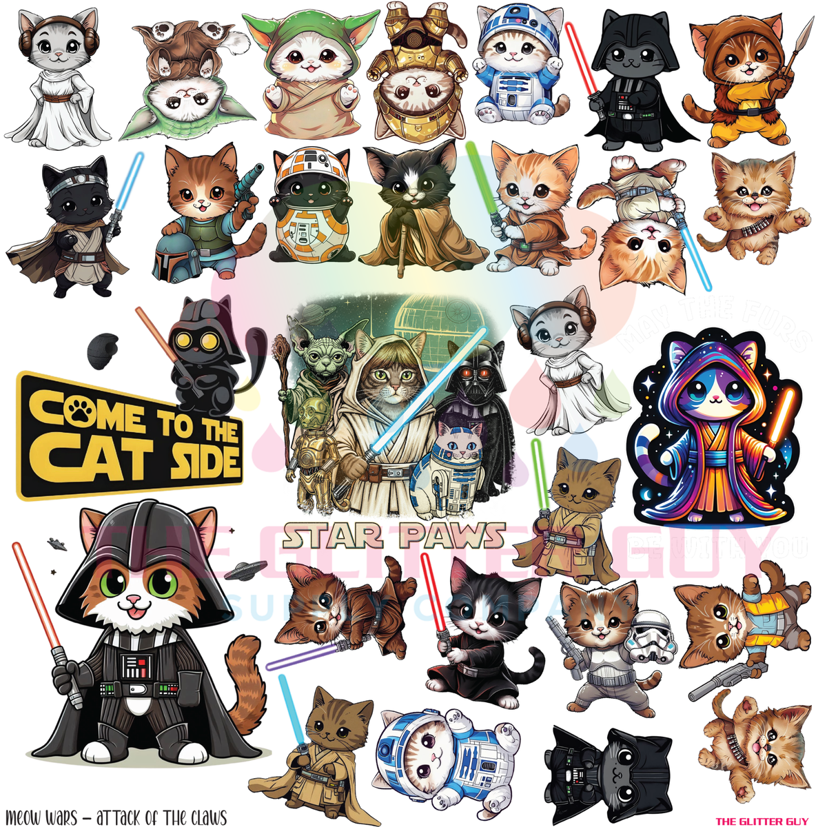 Meow Wars - Attack Of The Claw - Premade Gang Sheet — The Glitter Guy