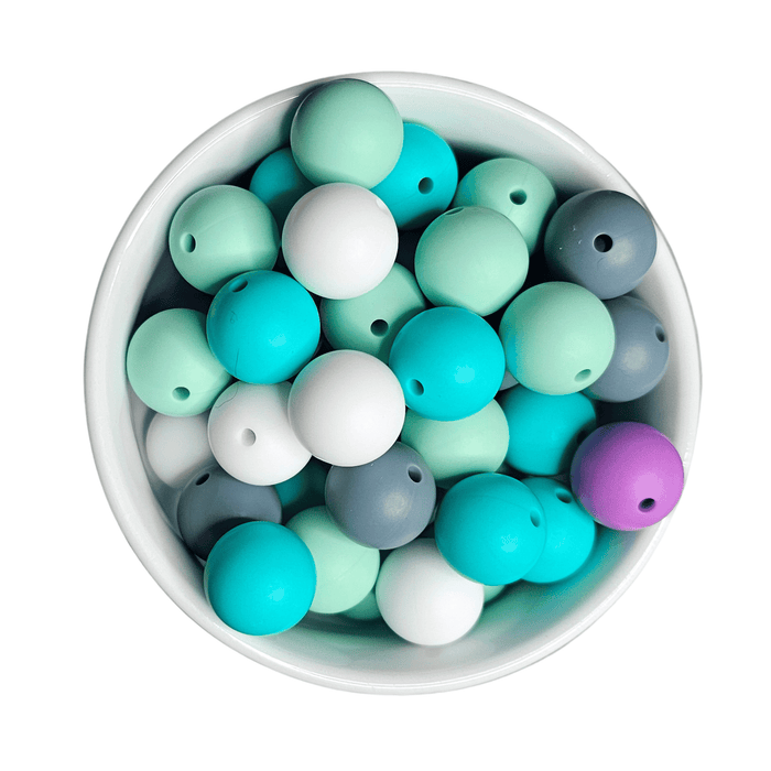 15mm Silicone Round Beads – 10 Pack