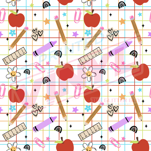 Printed Vinyl - School Supplies 026
