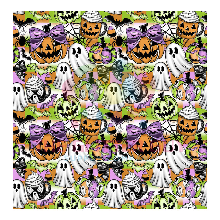 Printed Vinyl - Ghosts Pumpkins Oh My 037