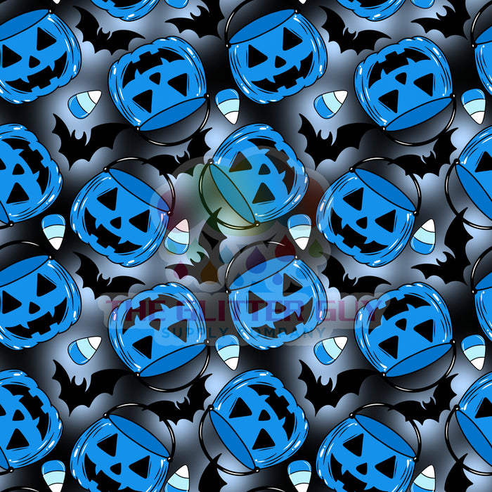 Printed Vinyl - Blue Pumpkins 082
