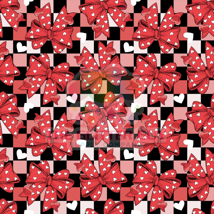Printed Vinyl - Bow Check 083
