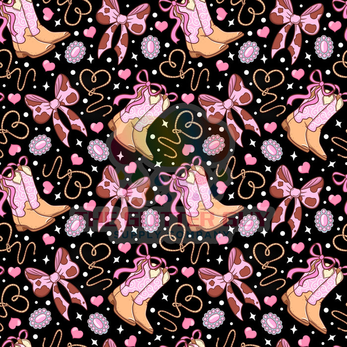 Printed Vinyl - Cowgirl Boots 125