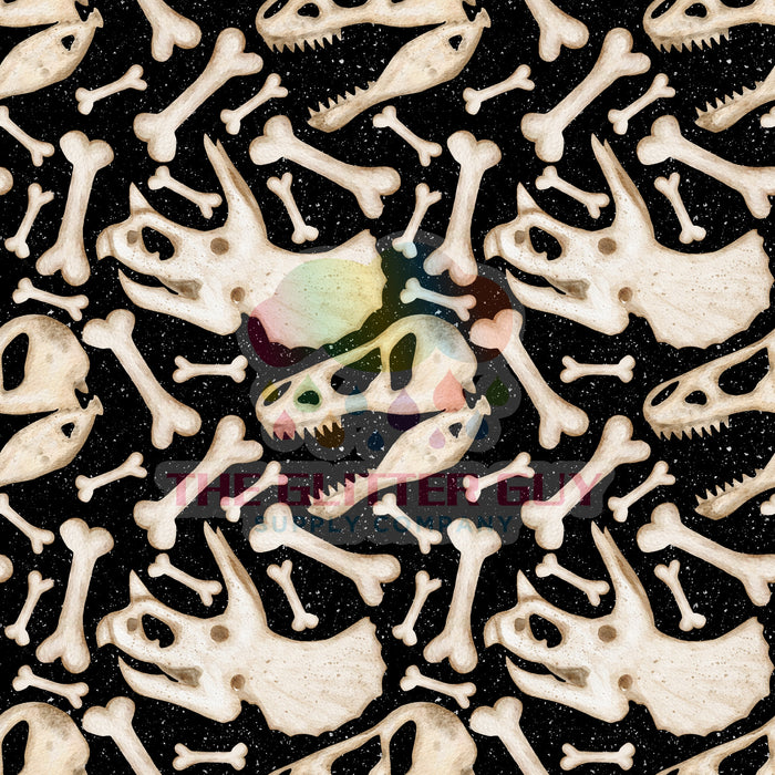 Printed Vinyl - Dino Bones 134
