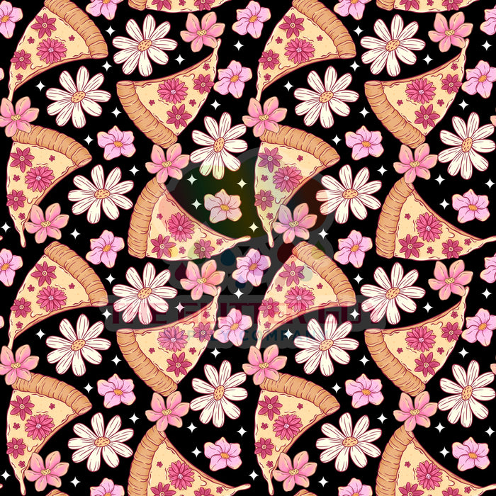 Printed Vinyl - Floral Pizza 137