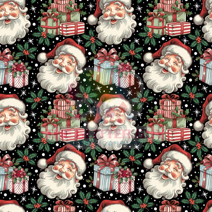 Printed Vinyl - Vintage Santa 191