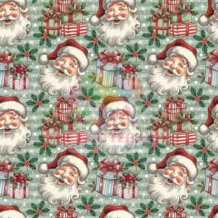 Printed Vinyl - Sage Santa 196