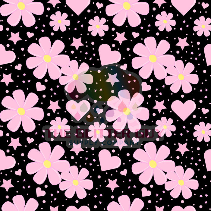 Printed Vinyl - Daisy Hearts 251
