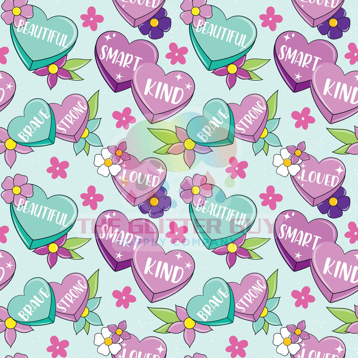Printed Vinyl - Candy Hearts 261
