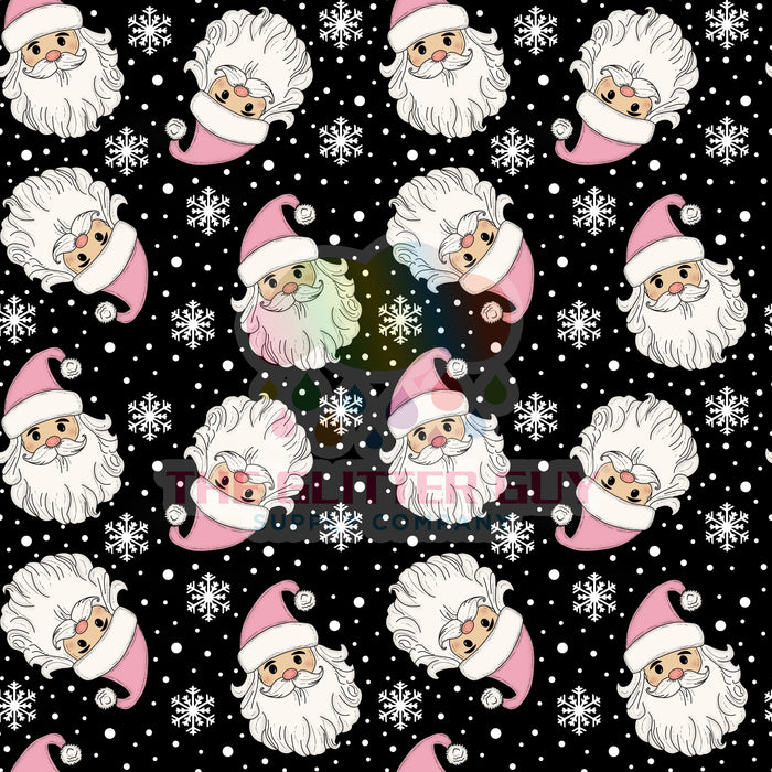 Printed Vinyl - Pink Santa 268