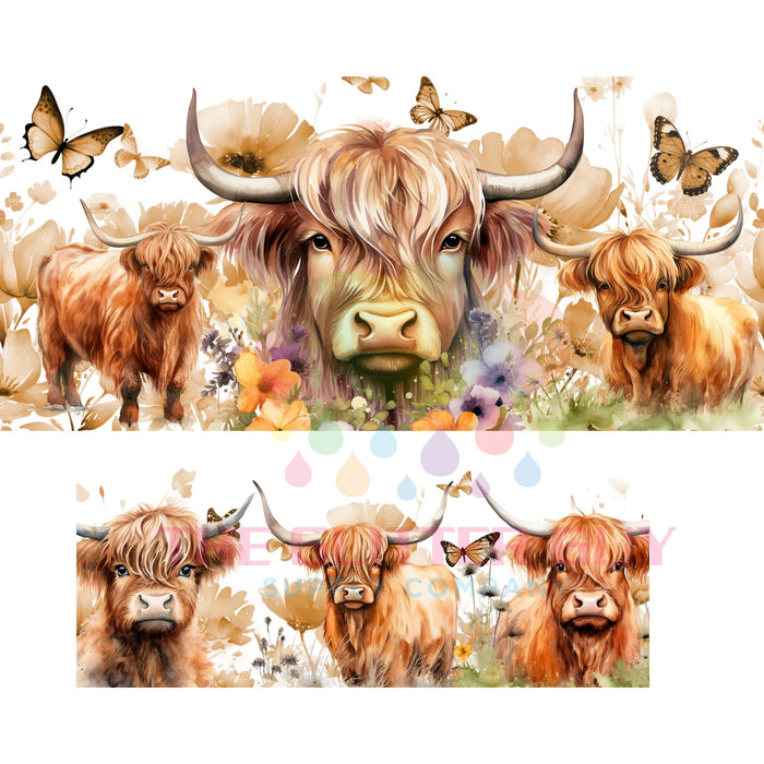 40 oz Tumbler Wrap - UVDTF Ink Transfers - Pasture Princess