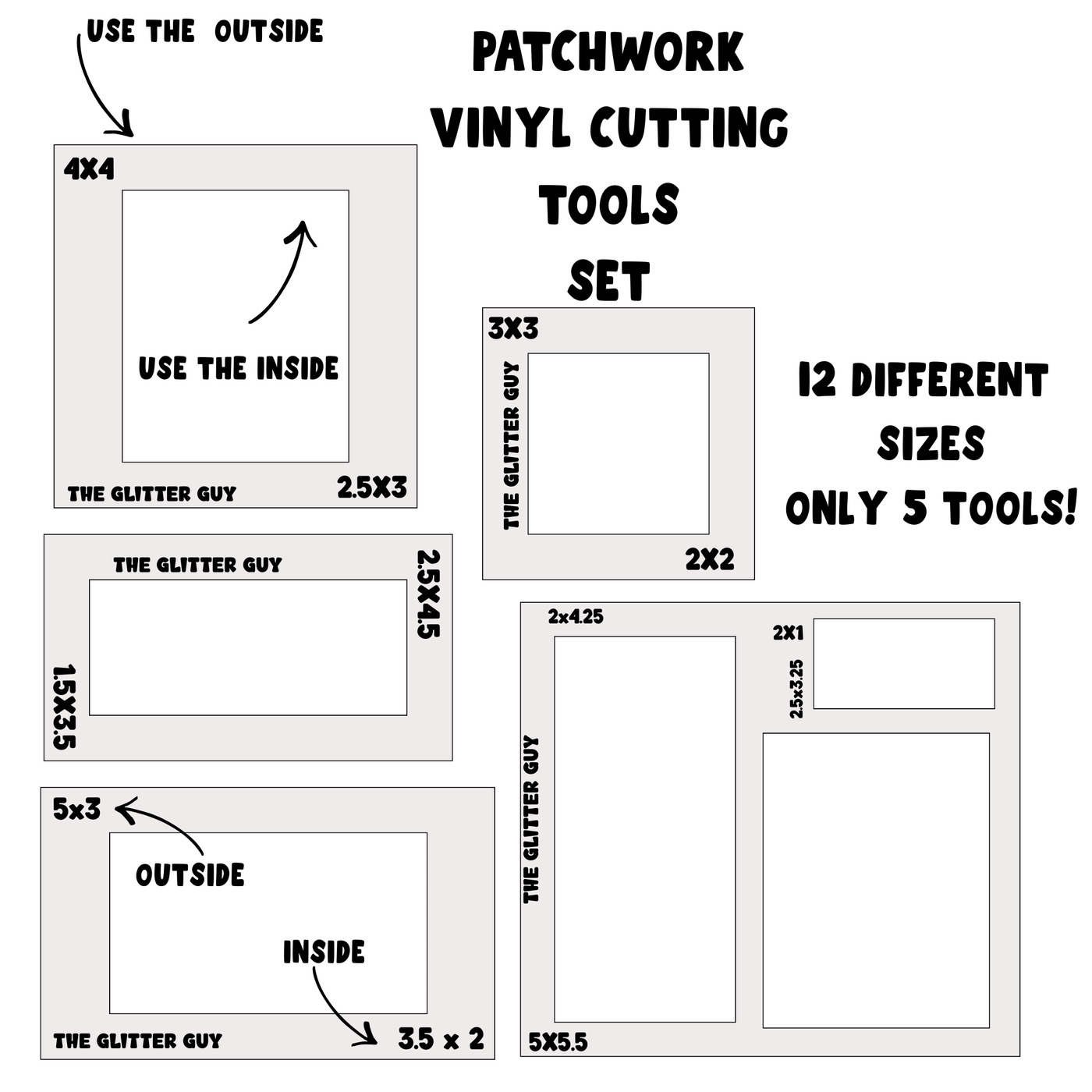 Patchwork Set - Vinyl Cutting Tool — The Glitter Guy