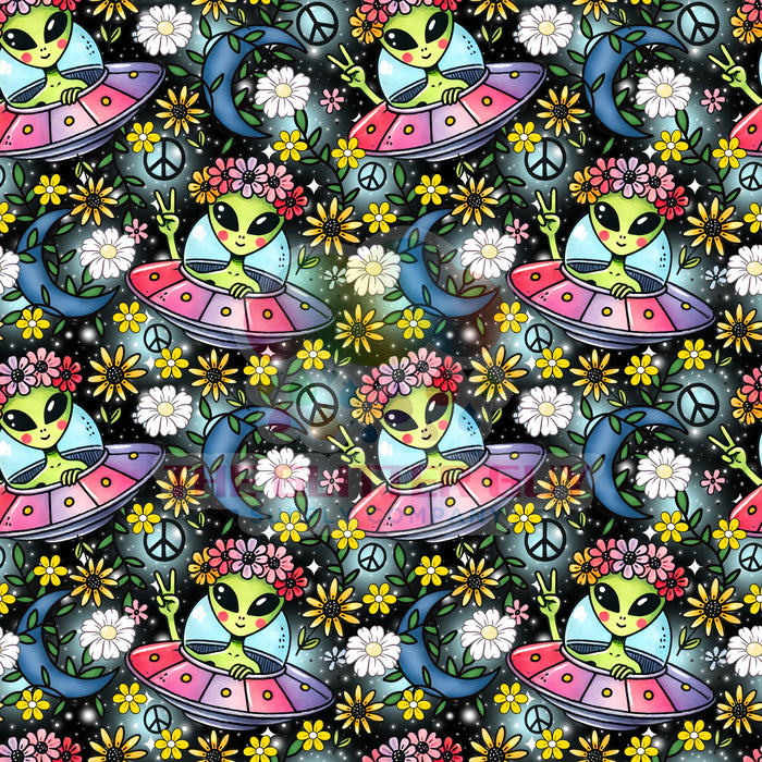 Printed Vinyl - Peace Aliens 186
