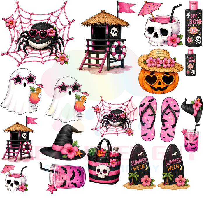 Premade Gang Sheet - GS110 Pink Summerween