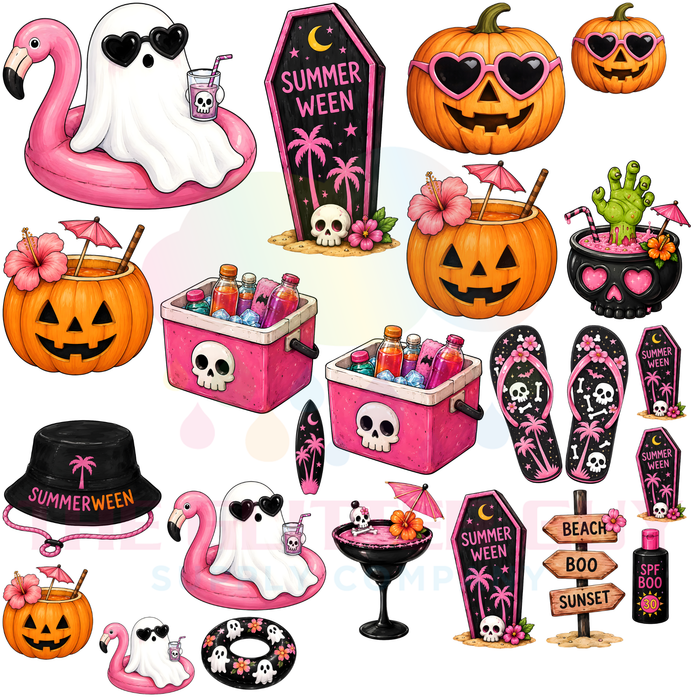 Premade Gang Sheet - GS111 Pink Summerween Two