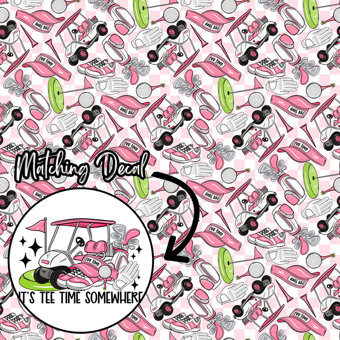 Printed Vinyl - Pink Tee Time 271