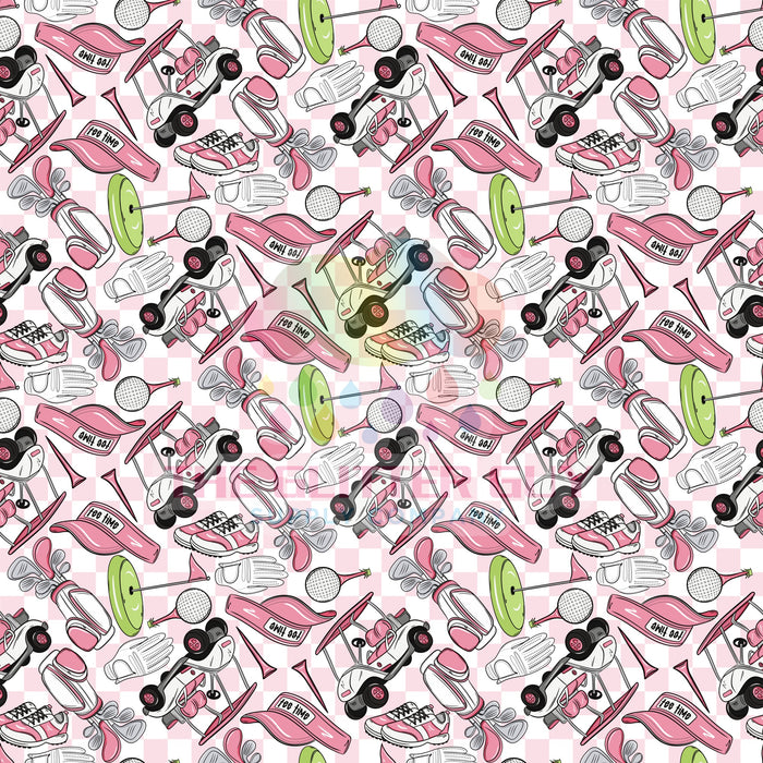 Printed Vinyl - Pink Tee Time 271