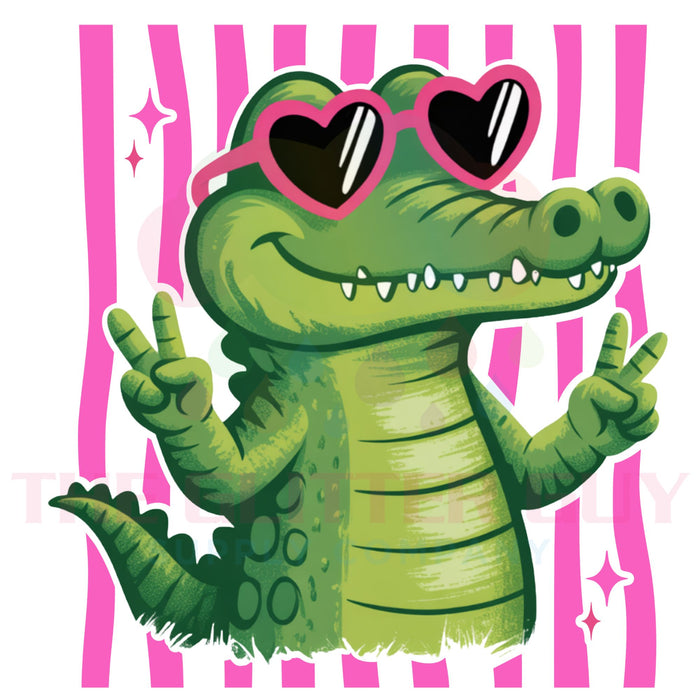 Printed Decal -   Preppy Croc