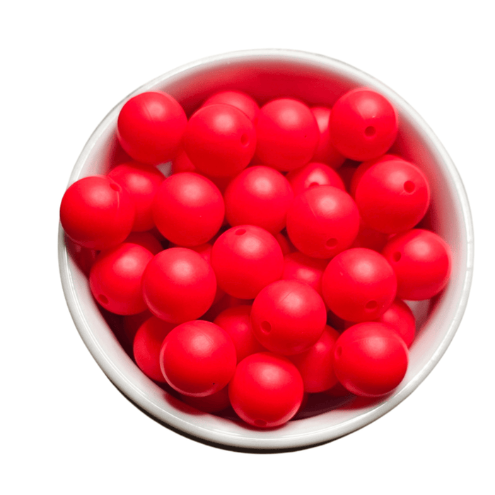 15mm Silicone Round Beads – 10 Pack